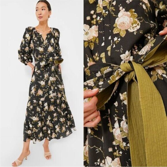 NWT Tuckernuck Midnight Garden Lyles Floral Maxi Dress - Picture 1 of 7